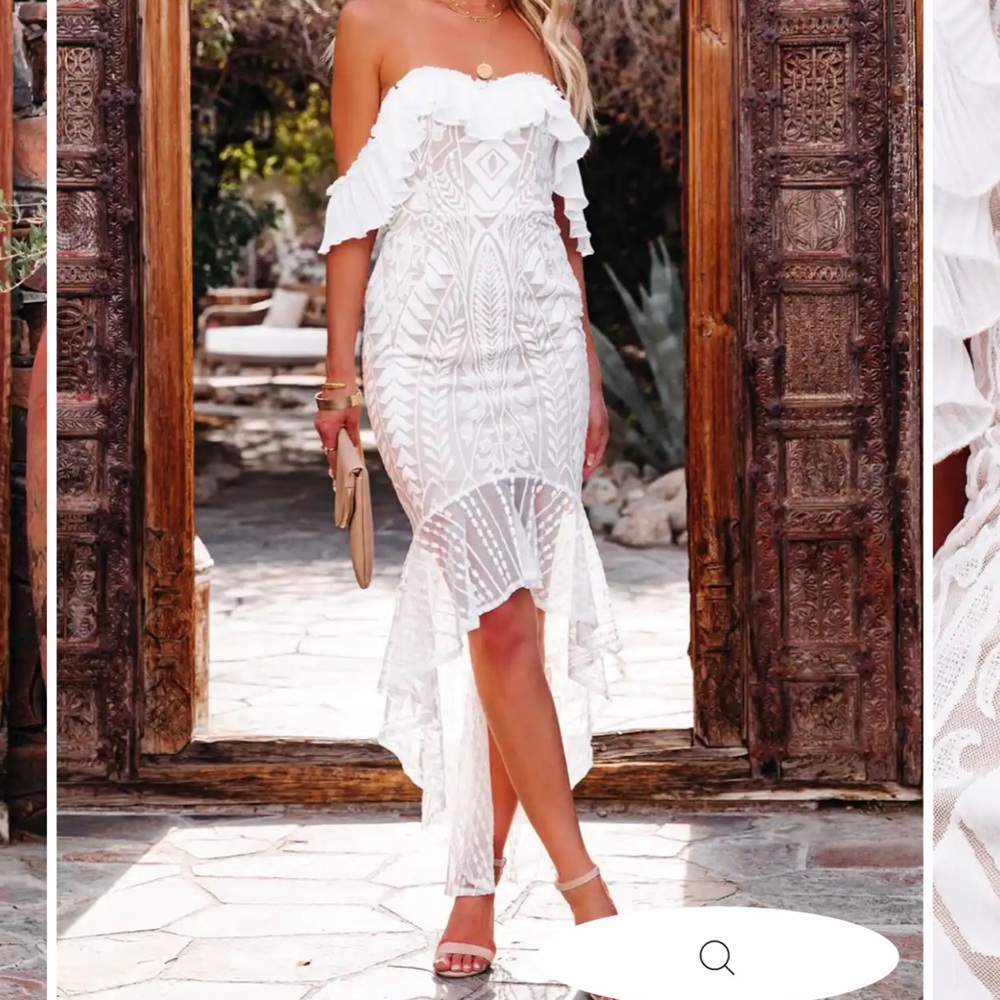 VICI white and nude dress